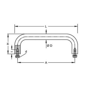 Asa VA acero inoxidable A-316L 310x300 mm. M-5 - Imagen 2