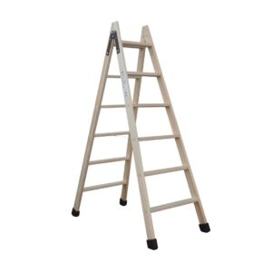 Escalera de tijera industrial de madera S7 Svelt 7 peldaños  S77