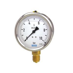 Manometro con glicerina Wika 213.53.063 D-63 mm. 0...40 bar 1/4" NPT inferior codigo 49004329