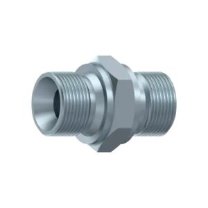 Adaptador hidraulico macho-macho cono 60º acero zincado 1-1/4" BSP - 2" BSP