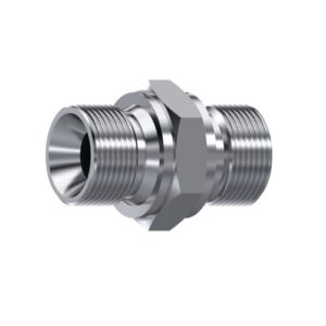 Adaptador hidraulico macho-macho cono 60º a/inox. A-316L 5/8" BSP
