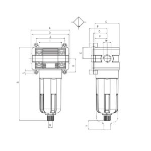 Filtro Aignep FIL3 20 micras purga automatica con rosca 1" T010309202000 - Imagen 2