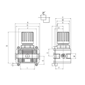 Regulador Aignep REG3 0-12 bar con rosca 3/4" T020307040000 - Imagen 2