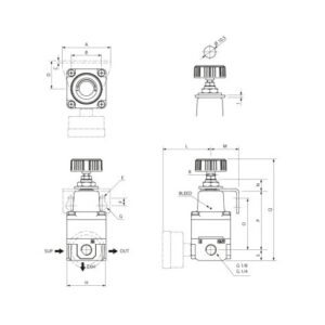 Regulador de precision Aignep REGP2 0-8 bar con rosca 1/4" T022203030000