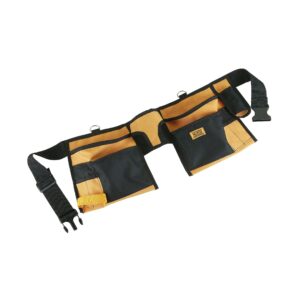 Bolsa doble de nylon para construccion con cinturon Alyco codigo 196870