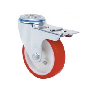 Rueda poliuretano giratoria con freno Alex diametro 80 mm. 2-0332 - Imagen 1