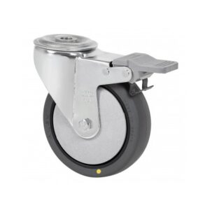Rueda poliuretano giratoria con freno Alex diametro 100 mm. 2-0524 - Imagen 1