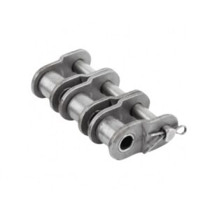 Union acodada cadena triple 24B-3 acero ISO DIN 8187 paso 1-1/2"