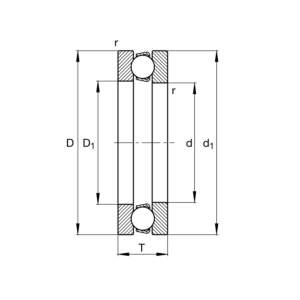 Rodamiento de bolas Fag modelo 51111