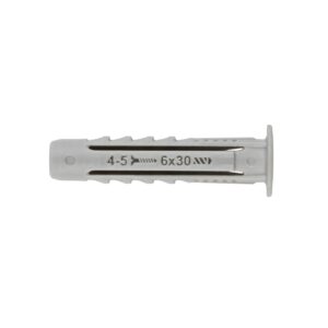 Taco nylon con collarin ancho Index 6 x 30 mm. D-6 TN4SA06