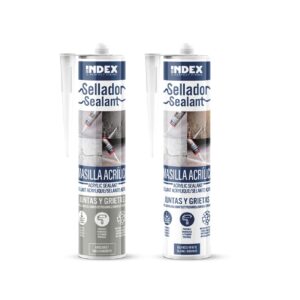 Masilla acrilica juntas y grietas transparente Index 280 ml. SEACRG280